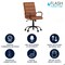 Flash Furniture Mid-Back Brown/Black LeatherSoft Executive Swivel Chair GO-2286M-BR-BK-GG - alternate 8